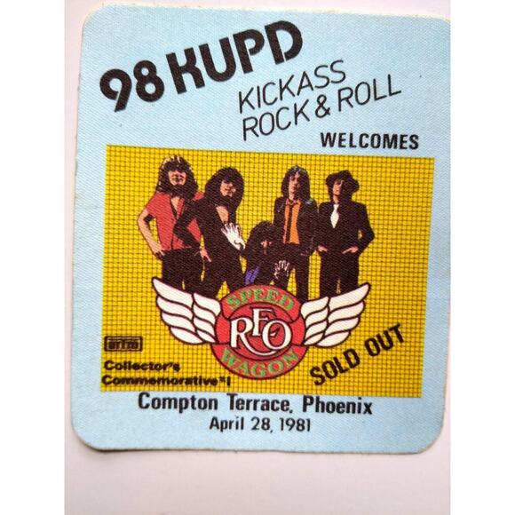 REO Speedwagon 1981 Original Radio Station Backstage Pass Phoenix Compton Terr - Picture 1 of 4